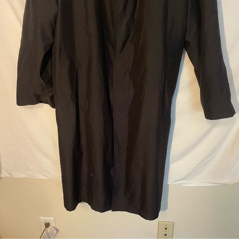 Lauren Ralph Lauren Men's Black Overcoat/trench/jacket size 40S - Picture 6 of 9
